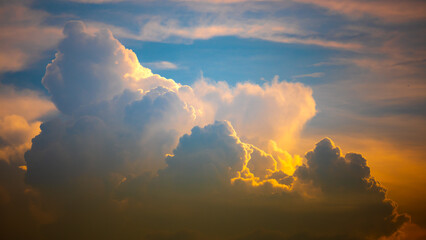 Wall Mural - clouds in sunset or evening time for background.