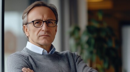 Poster - fund manager evaluating long-term investment strategies.