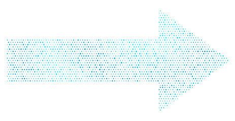 Wall Mural - Abstract blue dotted arrow geometric tech background. Vector concept halftone design