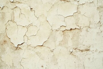 Poster - A close-up shot of a white wall with peeling paint, suitable for use in home renovation or DIY projects