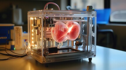 Poster - portable organ printer that fabricates replacement tissues on demand using stem cells.