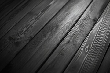 Poster - A simple black and white photo of a wooden floor