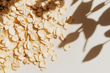 Aufkleber - A bowl of oatmeal sits atop a table, ready for consumption