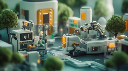 Poster - self-healing hospital that uses nanobots for immediate internal repairs and faster recovery times.