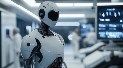Poster - self-healing hospital that uses nanobots for immediate internal repairs and faster recovery times.