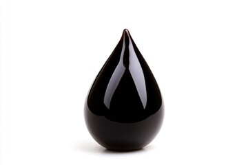 Poster - A decorative vase with a unique tear shape design placed on a white background