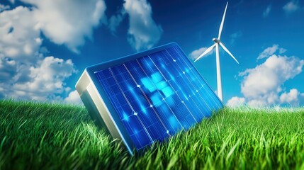 Poster - battery system increasing the lifespan of clean energy storage.
