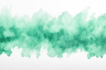 Aufkleber - A white background with a beautiful green watercolor design