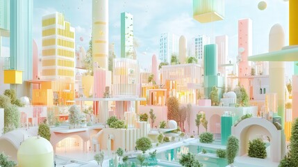 Poster - AI-powered architects designing entire cities optimized for happiness