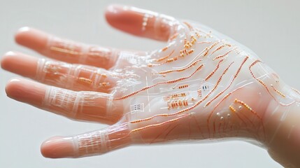 Aufkleber - skin-printed electronic circuit that enhances nerve regeneration.