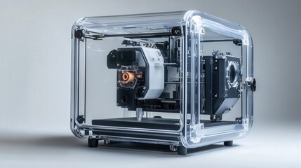 Poster - transparent enclosure, intuitive touchscreen controls, and a robust build for professional-quality prints.