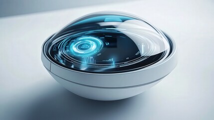 Aufkleber - smart contact lens with augmented reality capabilities and real-time data display.