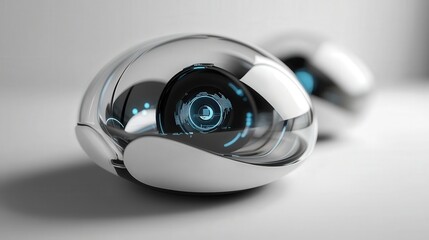 Aufkleber - smart contact lens with augmented reality capabilities and real-time data display.