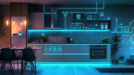 Poster - smart home energy management system adjusting power usage dynamically