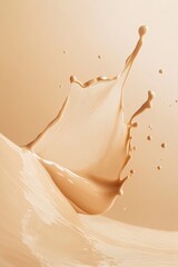 Poster - A splash of milk on a white surface, perfect for food or dairy-related concepts