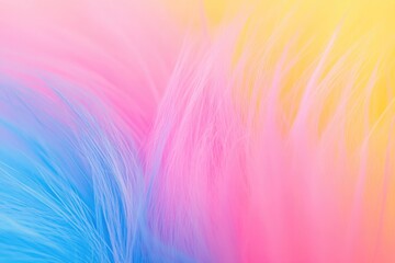 Poster - A detailed view of a vibrant pink and blue feather