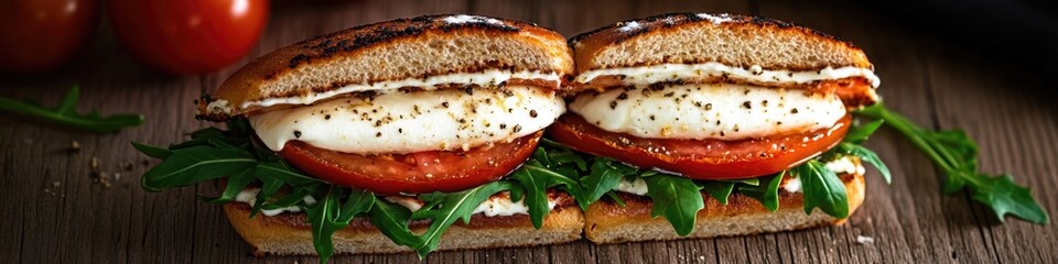 Poster - Freshly prepared Italian-style sandwich