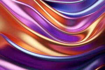 Canvas Print - Colorful Liquid Metallic Wavy Background backgrounds pattern purple.