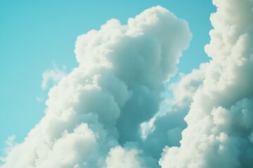 Aufkleber - A commercial airliner soaring through a fluffy white cloud-filled sky, offering a glimpse of the aircraft's size and majesty
