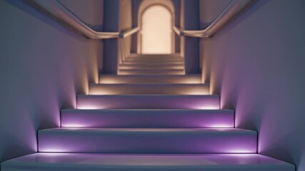 Poster - Dreamy Pastel Stairway