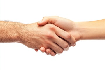 Poster - A close-up shot of two individuals shaking hands, symbolizing agreement and understanding