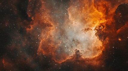 Wall Mural - carina nebula, where massive clouds of gas and dust are shaped by powerful stellar winds and radiati