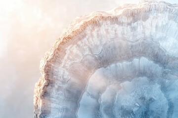 Fototapete - Close-up view of a geological formation exhibiting concentric layers and unique texture.