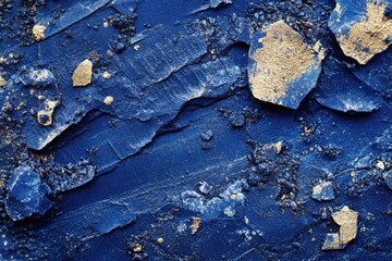 Aufkleber - A close-up shot of a small amount of blue paint