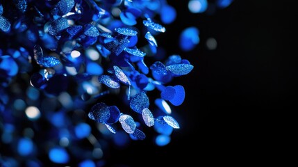 Wall Mural - A detailed view of a collection of blue blooms