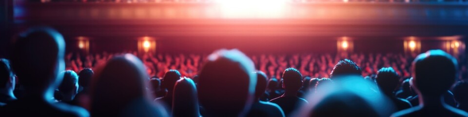 Poster - Mass audience standing before a performance area, waiting for the show to begin