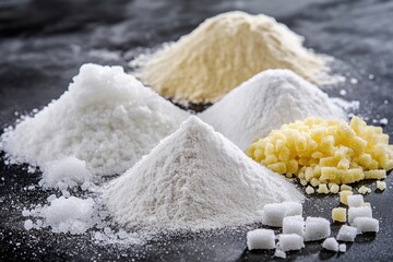 Wall Mural - A pile of sugar, corn, and sugar cubes