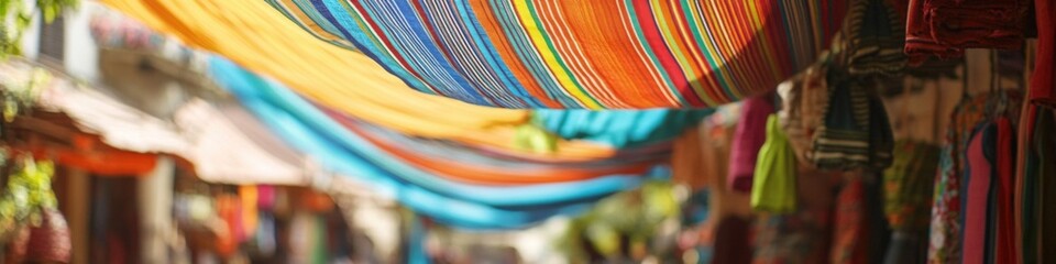 Poster - A collection of colorful ties suspended from the ceiling, perfect for a party or event decoration