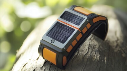 Poster - wearable solar charger that provides personal clean energy anywhere.