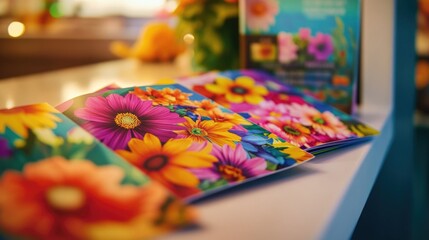 Poster - A close-up view of a book lying on a table, perfect for use in editorial or educational contexts