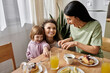 © Bliss - Loving moments share breakfast in a cozy modern family apartment