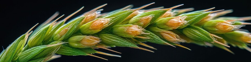 Aufkleber - A macro shot of a single blade of grass with intricate details