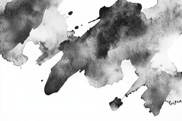 Poster - a black and white photograph of a watercolor painting with vibrant colors and textures