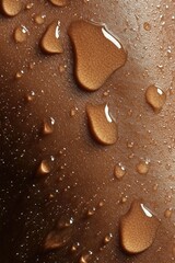 Poster - A close-up shot of water droplets on a surface, great for use in scientific or medical illustrations
