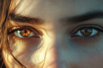 Poster - A close-up shot of a woman's face, focusing on her eyes and long hair