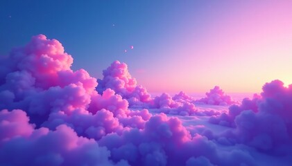 Canvas Print - wispy purple clouds drift across the horizon in stratosphere, horizon, sky, vapor