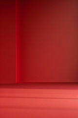 Poster - Smooth red backdrop with subtle gradients, ideal for product photography and artistic displays