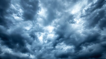 Poster - Dynamic sky filled with dark storm clouds creating an intense atmosphere before a possible downpour : Generative AI
