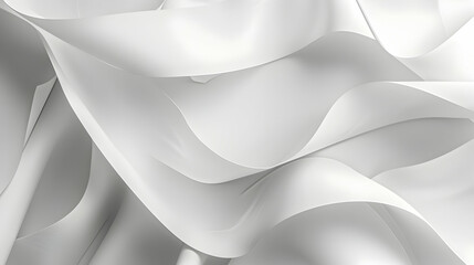Poster - Abstract flowing white fabric creating a soft, elegant texture with gentle shadows and highlights
