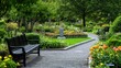 © KEOCHAN - a tranquil scene of a memorial garden dedicated to honoring lost loved ones.