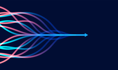 Wall Mural - abstract arrow direction. technology background