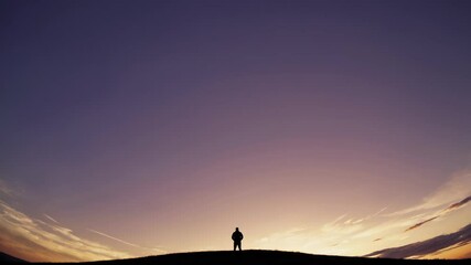 Aufkleber - Silhouette at Sunset