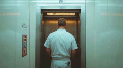 Poster - Elevator Technician in High-Rise Buildings, responsible for maintaining operational efficiency, performing safety inspections, diagnosing issues, and ensuring passenger safety.