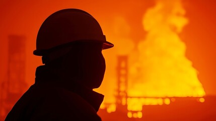 Poster - Furnace Technician in Metal Refining, skilled in operating high-temperature furnaces, optimizing efficiency, ensuring safety standards, dedicated to precision and reliability