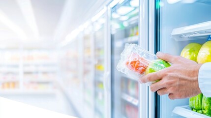 Poster - Refrigeration Engineer in Supermarkets, enhancing cooling systems, maximizing energy efficiency, conducting regular maintenance, ensuring optimal performance and sustainability