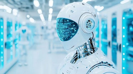 Poster - Robotics Technician in Automation, skilled in diagnosing robotic systems, optimizing performance, implementing software upgrades, enhancing operational efficiency in advanced manufacturing settings.